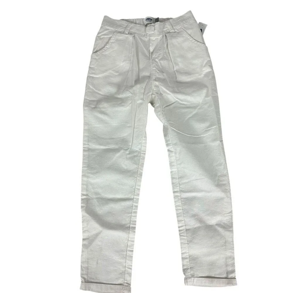 Old Navy White Tapered Pants size 5T Pen Mark